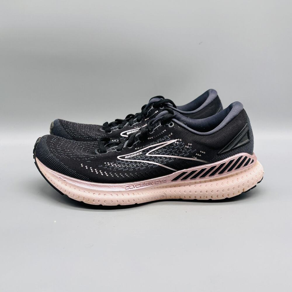 Brooks Shoes Womens 9 Black Glycerin GTS 19 Stability Running Athletic Sneakers - Picture 4 of 11